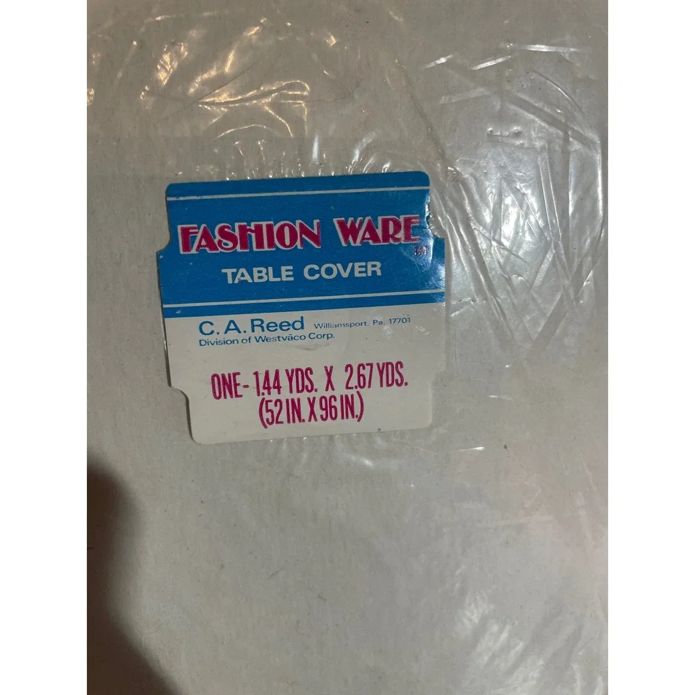 Vintage C.A. Reed Fashion Ware Train Table Cover 52x96 Paper Tablecloth NIP